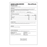 Lean & Balanced Protein Shake | 07 | 5057506002ee | Rear label close-up